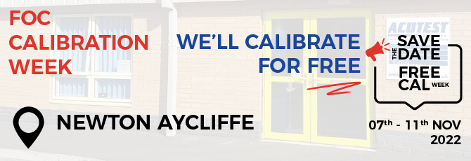Free Calibration Week in Newton Aycliffe (Date To Be Confirmed)