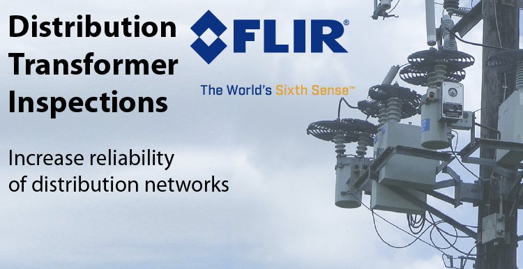 Distribution transformer photo Flir test instrument branded