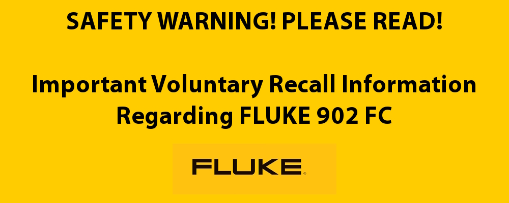 FLUKE 902 FC Recall Banner