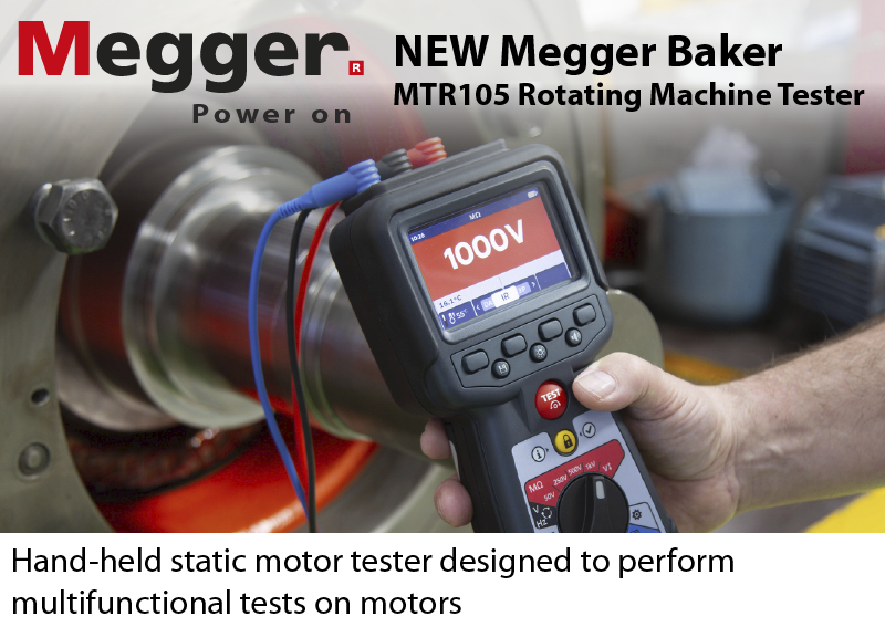 Megger Baker application photo of the MTR105 motor tester