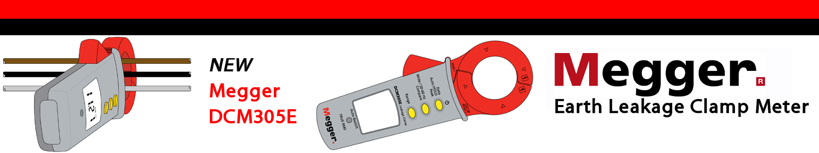 Application shot Megger DCM305E Earth Leakage Clamp Meter, by Acutest