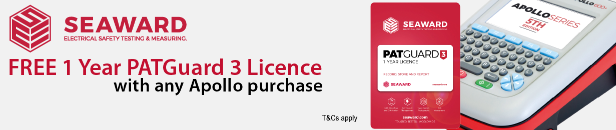 Free 1 Year PATGuard 3 Licence with any Seaward Apollo purchase